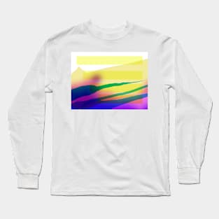 Tropical Abstract Wave Art Long Sleeve T-Shirt